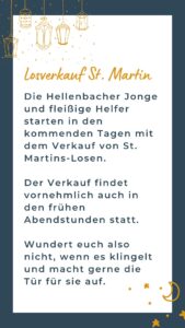 Hinweis Losverkauf 2025